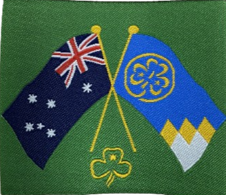 World and Australian Flags Badge