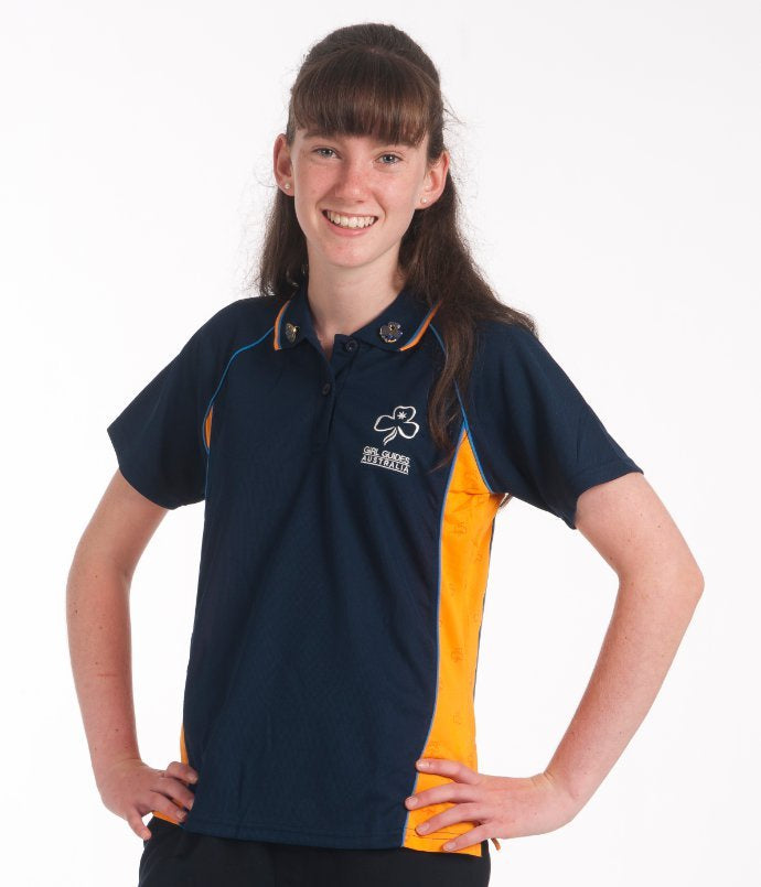 Youth Polo: Navy & Orange (14 - 17 years)