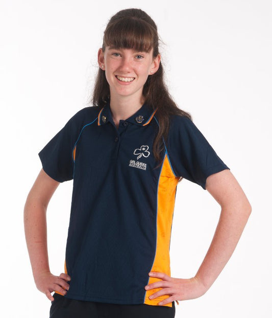 Youth Polo: Navy & Orange (14 - 17 years)