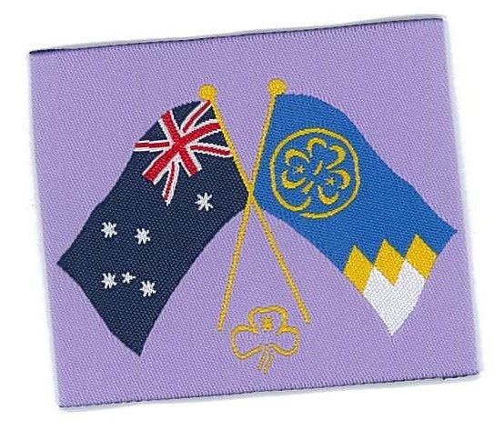 World and Australian Flags Badge